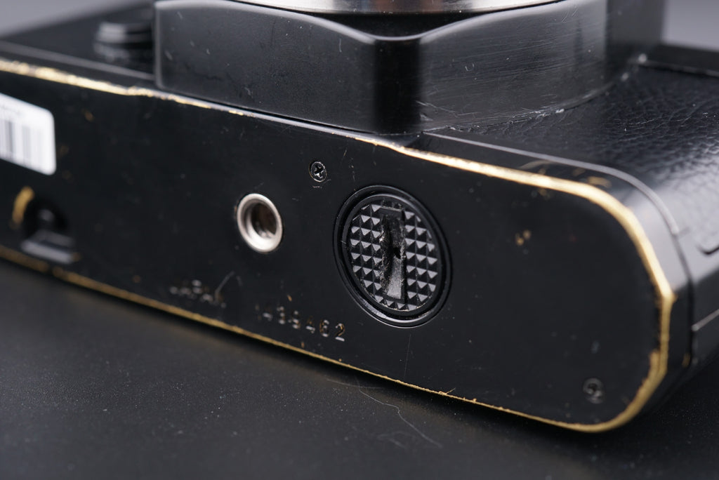 bottom of a Yashica FX-3 camera