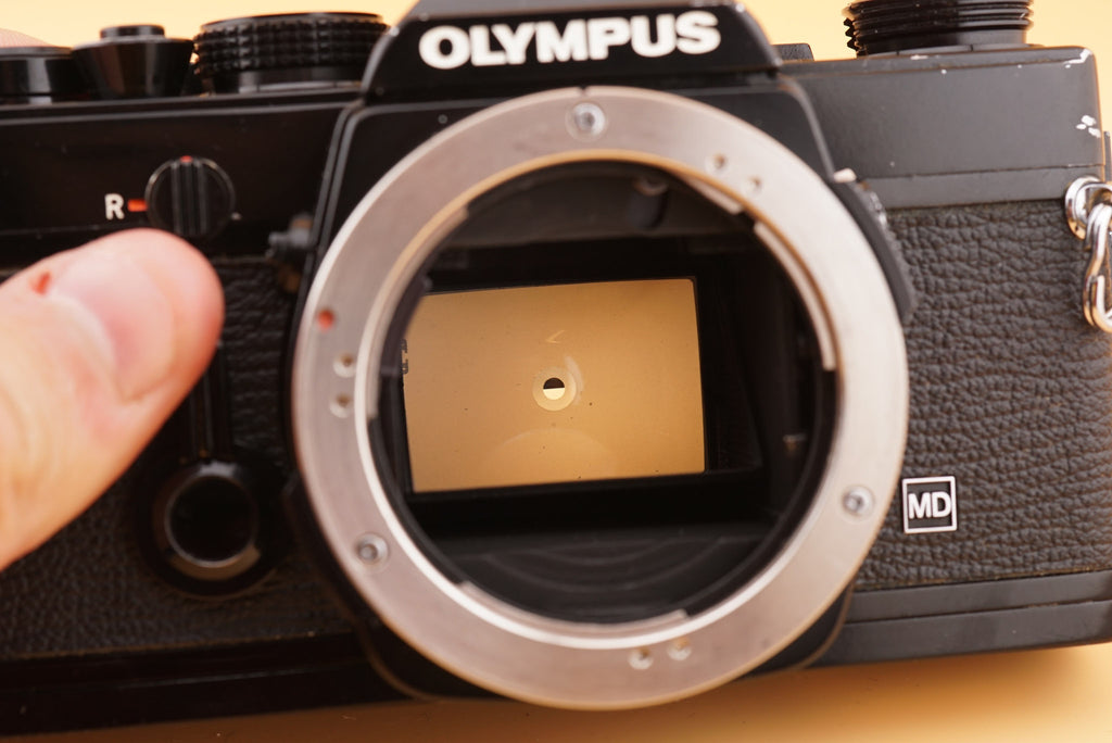 olympus om-1 camera Mirror Lock-Up & PC Sync Port