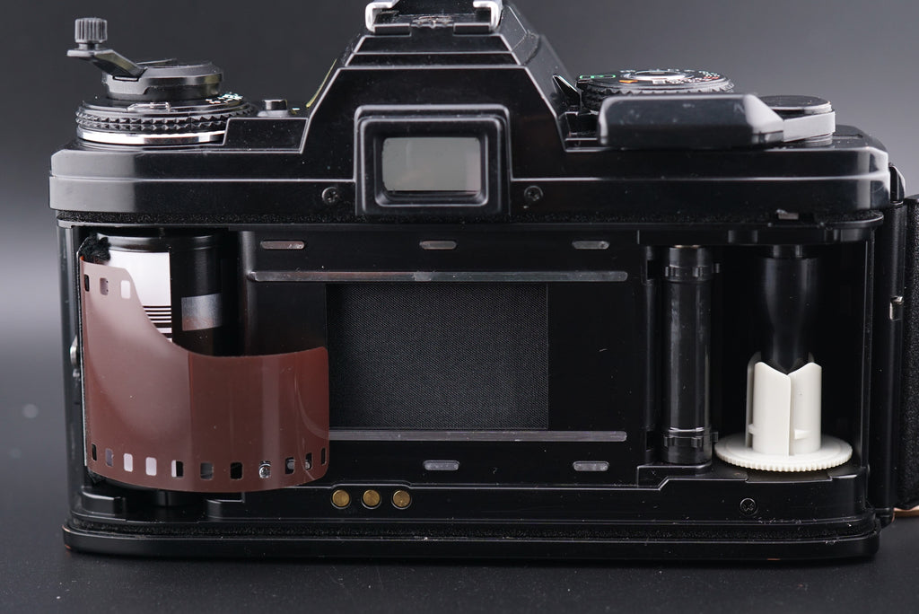 insides of a Minolta X-700 film camera