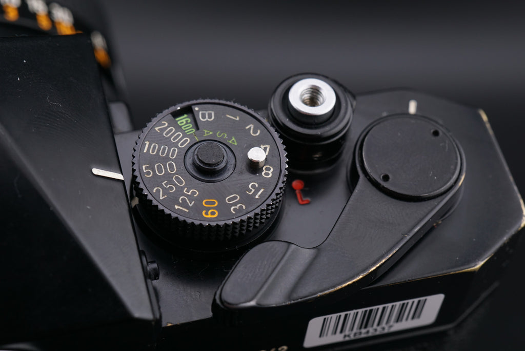 Canon F-1 film camera shutter speed dial