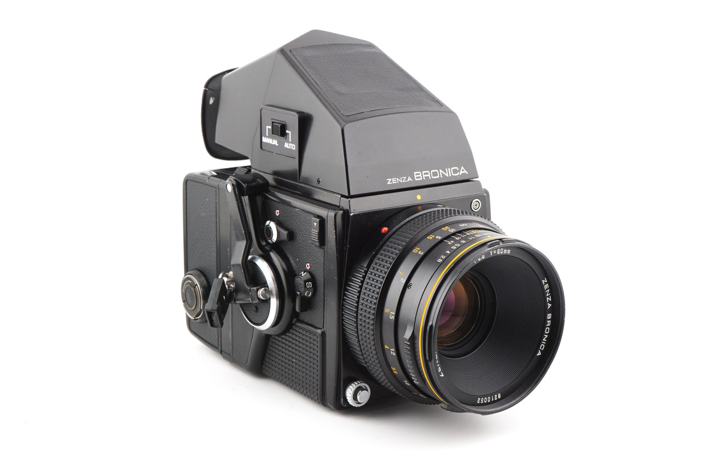 Zenza Bronica SQ-A + Prism Finder S + SQ 6x6 120 Roll Film Back + 80mm