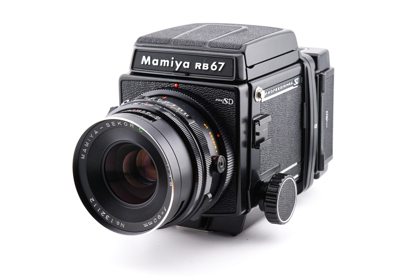 Mamiya RB67 Pro SD + 120 Pro-SD 6x7 Film Back + 90mm f3.8 Sekor C + Waist  Level Finder