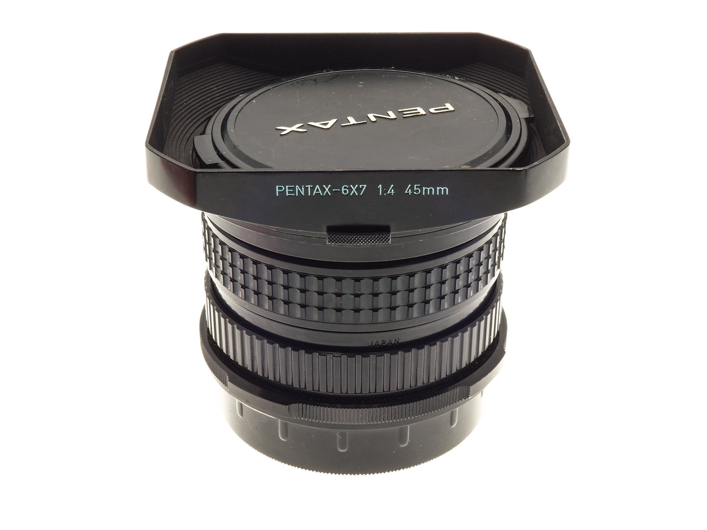 pentax67 45mm フード付き 美品 - レンズ(単焦点)