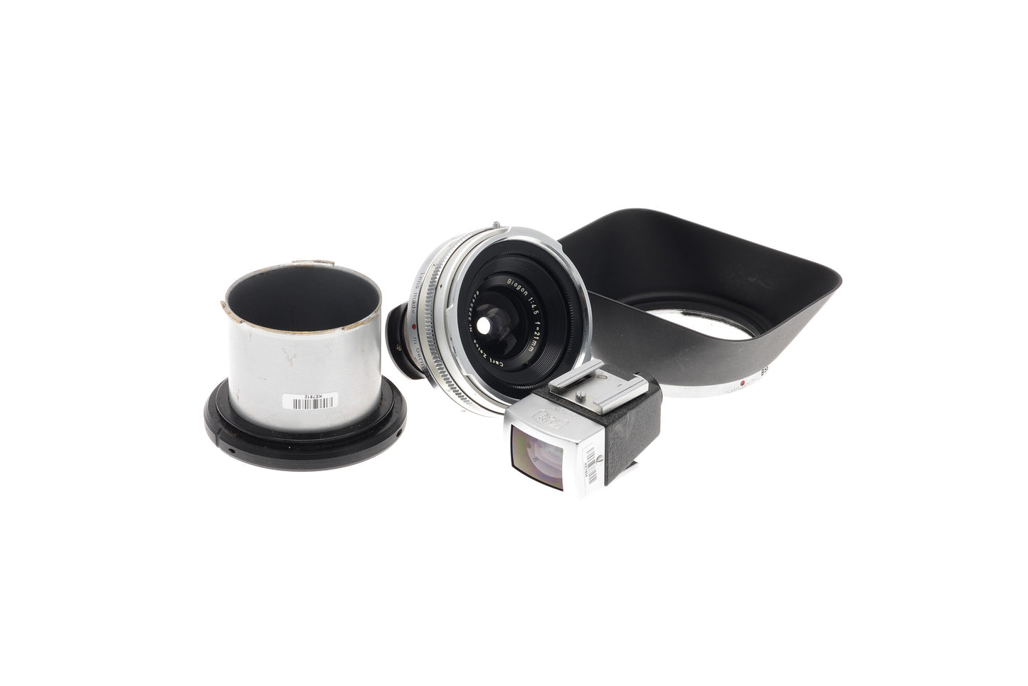 Carl Zeiss 21mm f4.5 Biogon + 21mm Viewfinder For Contarex + B56 Lens Hood  for 21-35mm Contarex Lenses