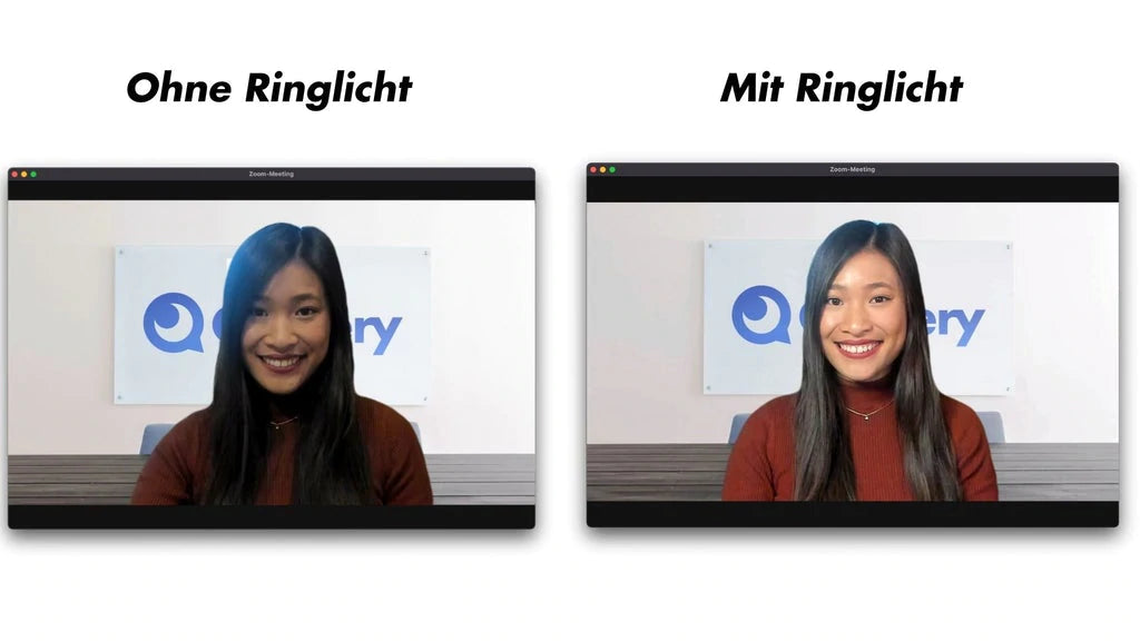 Webinar Beleuchtung Videokonferenz mit Ringlicht