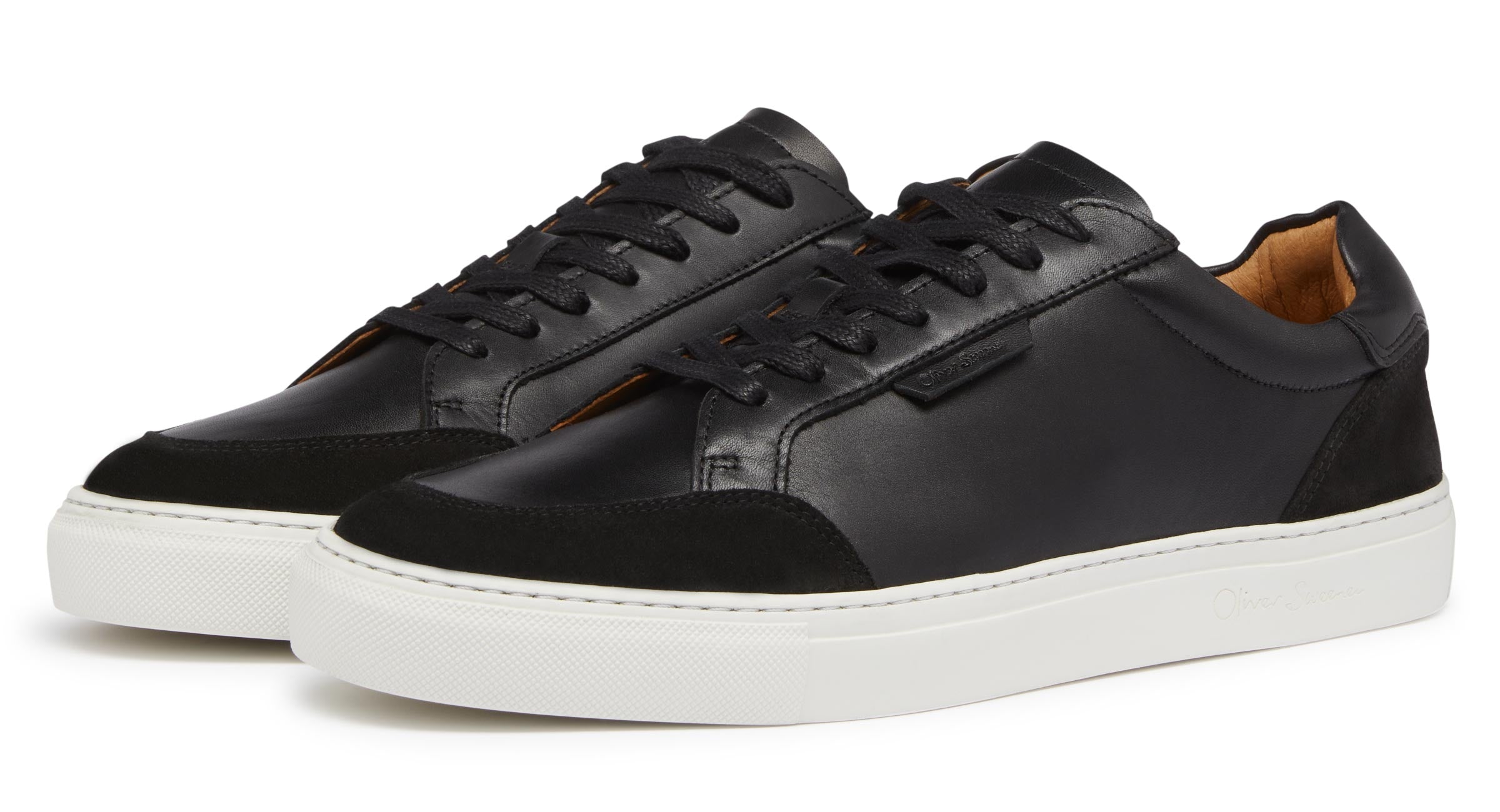 Serralves Black | Men's Leather Trainers | Oliver Sweeney