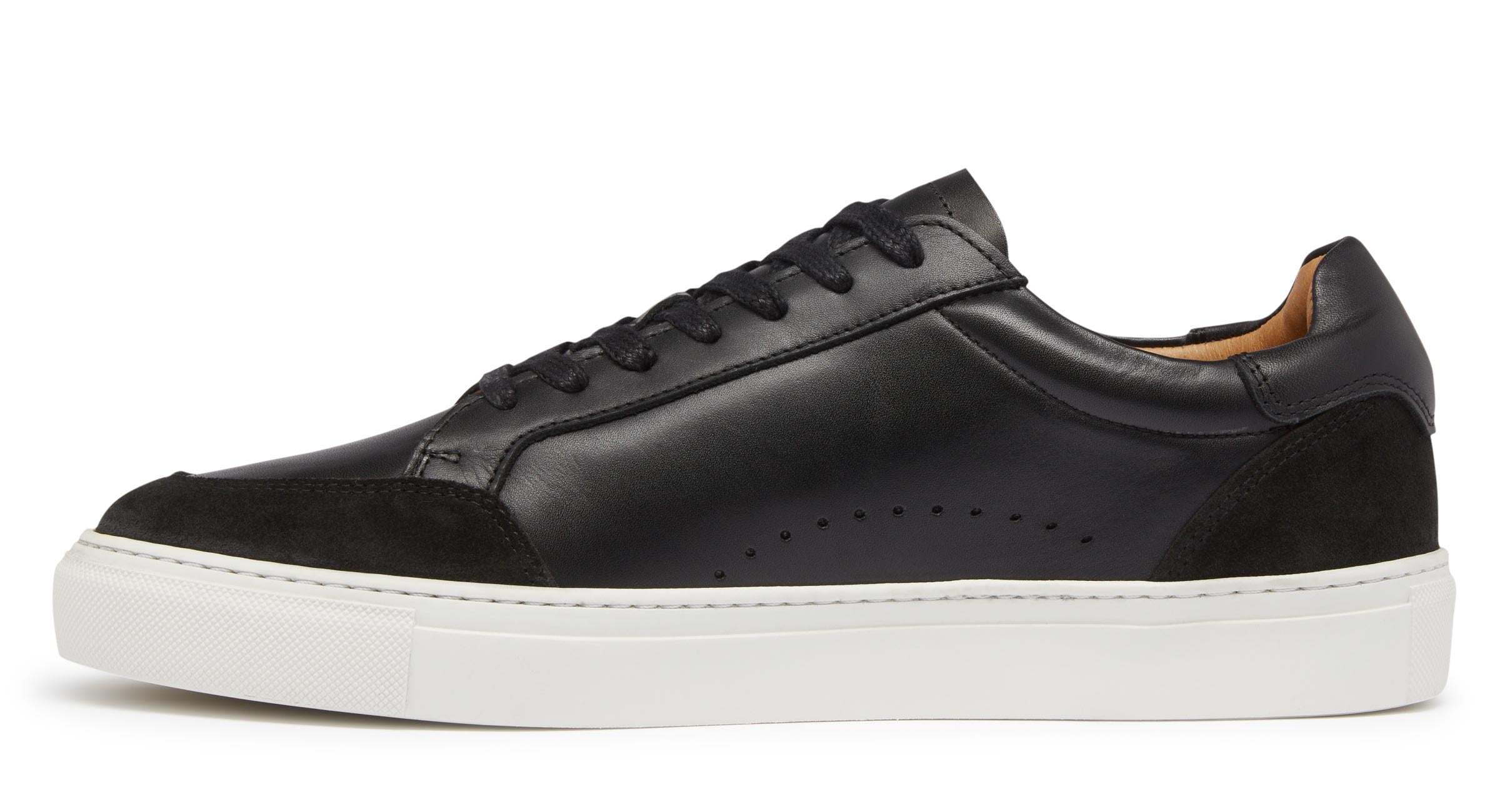 Serralves Black | Men's Leather Trainers | Oliver Sweeney