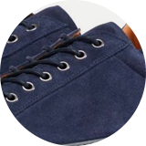 Calf suede upper