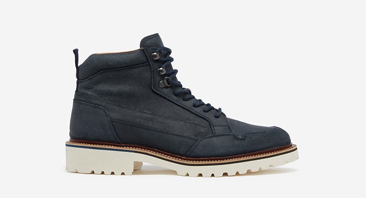 Chancudo Navy | Waxed Suede Hiker Boots | Men's Boots | Oliver Sweeney