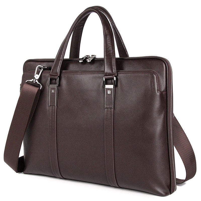 Men Business Leather 15.6'' Laptop Briefcases | Neouo