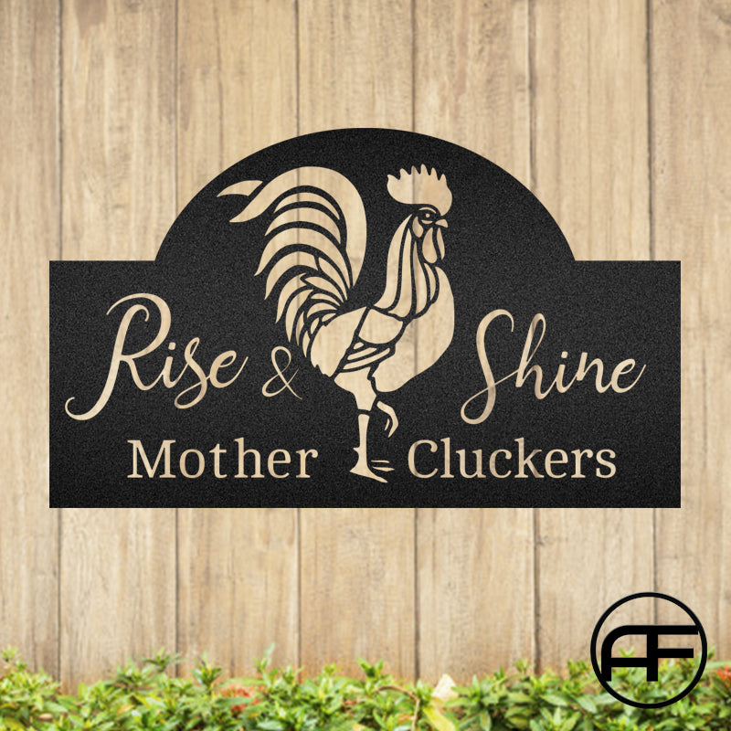 Download Mother Cluckers Custom Welcome Farm Sign Afcultures Metal Wall Art Dec Afcultures Cutting Metal Wall Art
