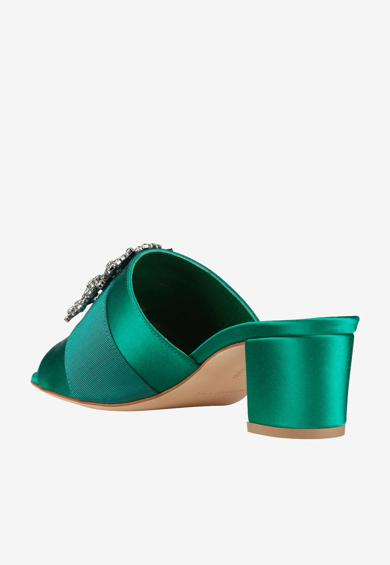 Martanew 50 Satin Mules with Crystal Buckle – THAHAB KW