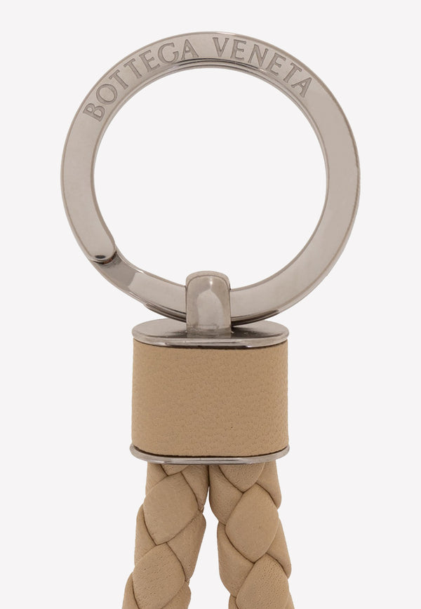 Bottega Veneta® Women's Intreccio Key Ring in Taupe Grey. Shop online now.