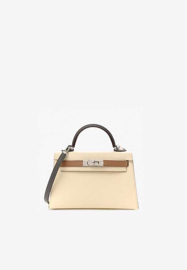 Hermes Kelly Sellier 25 Bag Nata / Chai / Gris Meyer Palladium