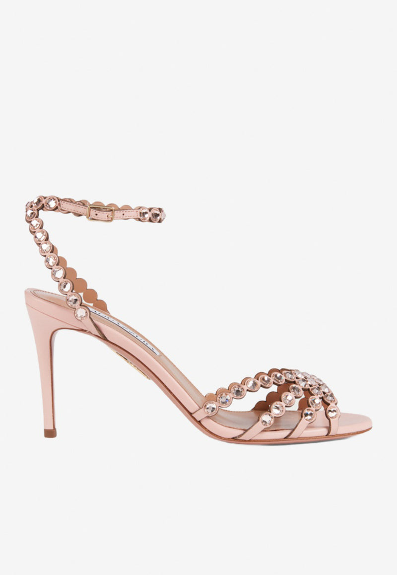 Tequila 85 Crystal Embellished Sandals In Nappa Leather Thahab Kw