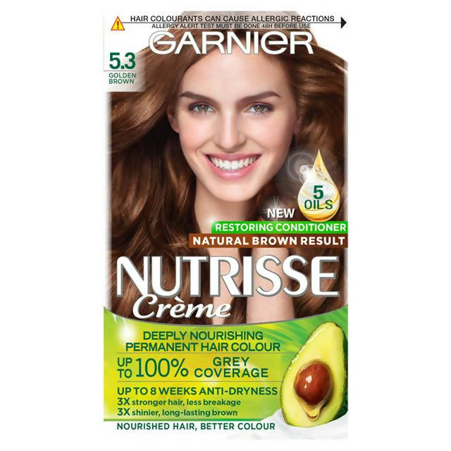 Garnier Nutrisse Creme Permanent Hair Dye Dark Golden Brown 43