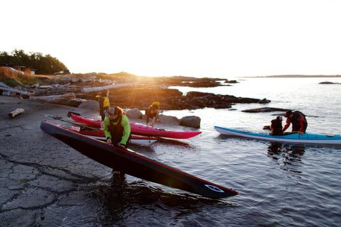 Learning skills in a kayak course