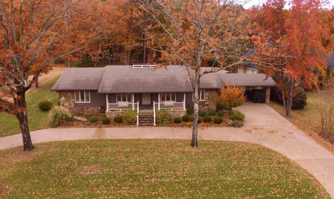 Fall lake house