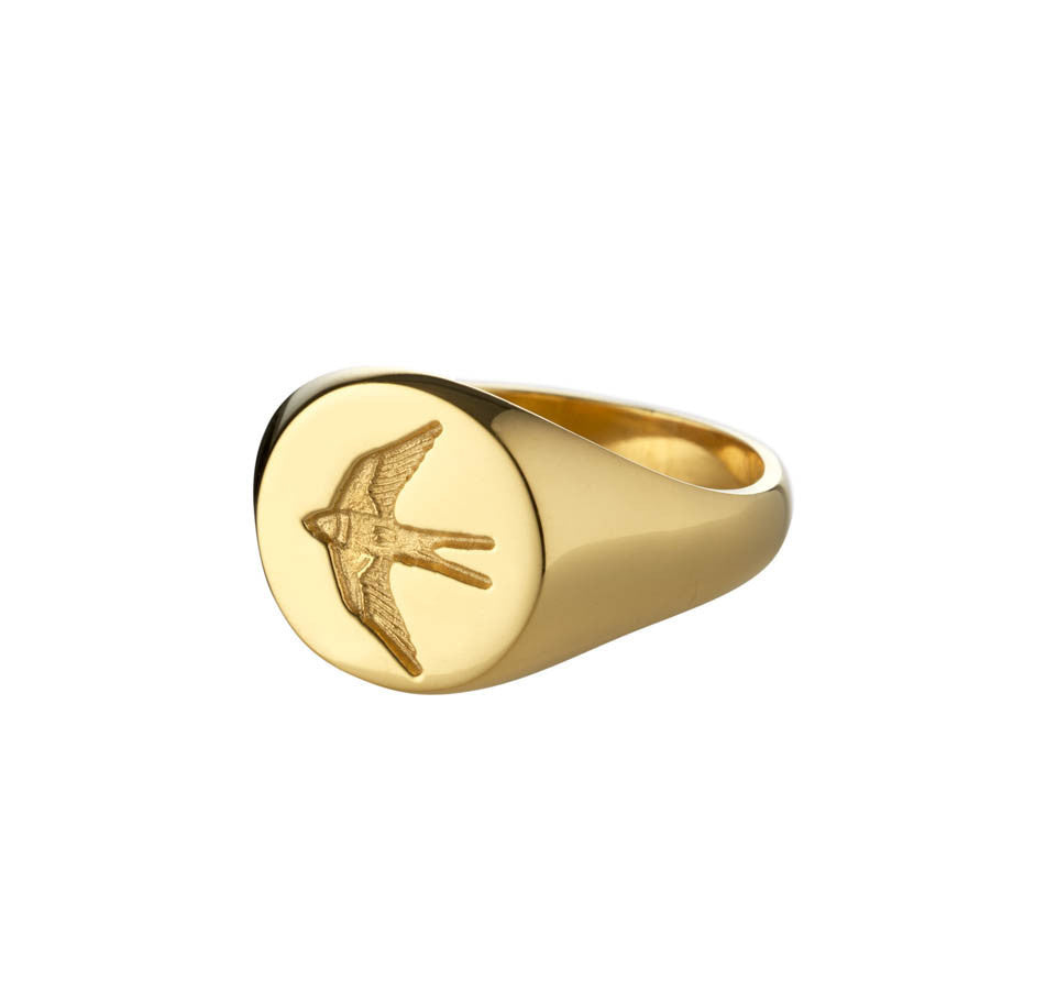 Womens Home Ring in Polished Gold – Effra