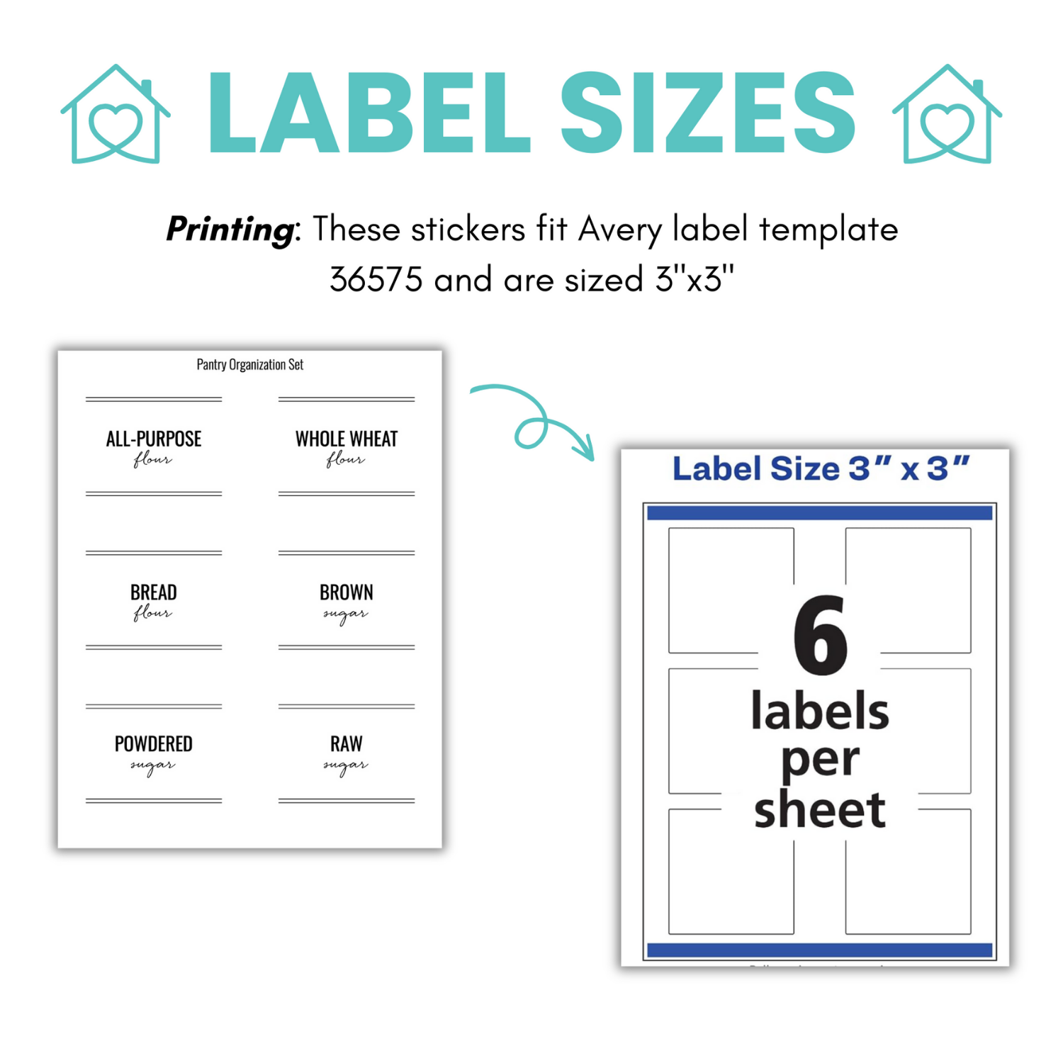Free Printable Pantry Labels: Hand Lettered  Pantry labels, Kitchen  organization, Home organization