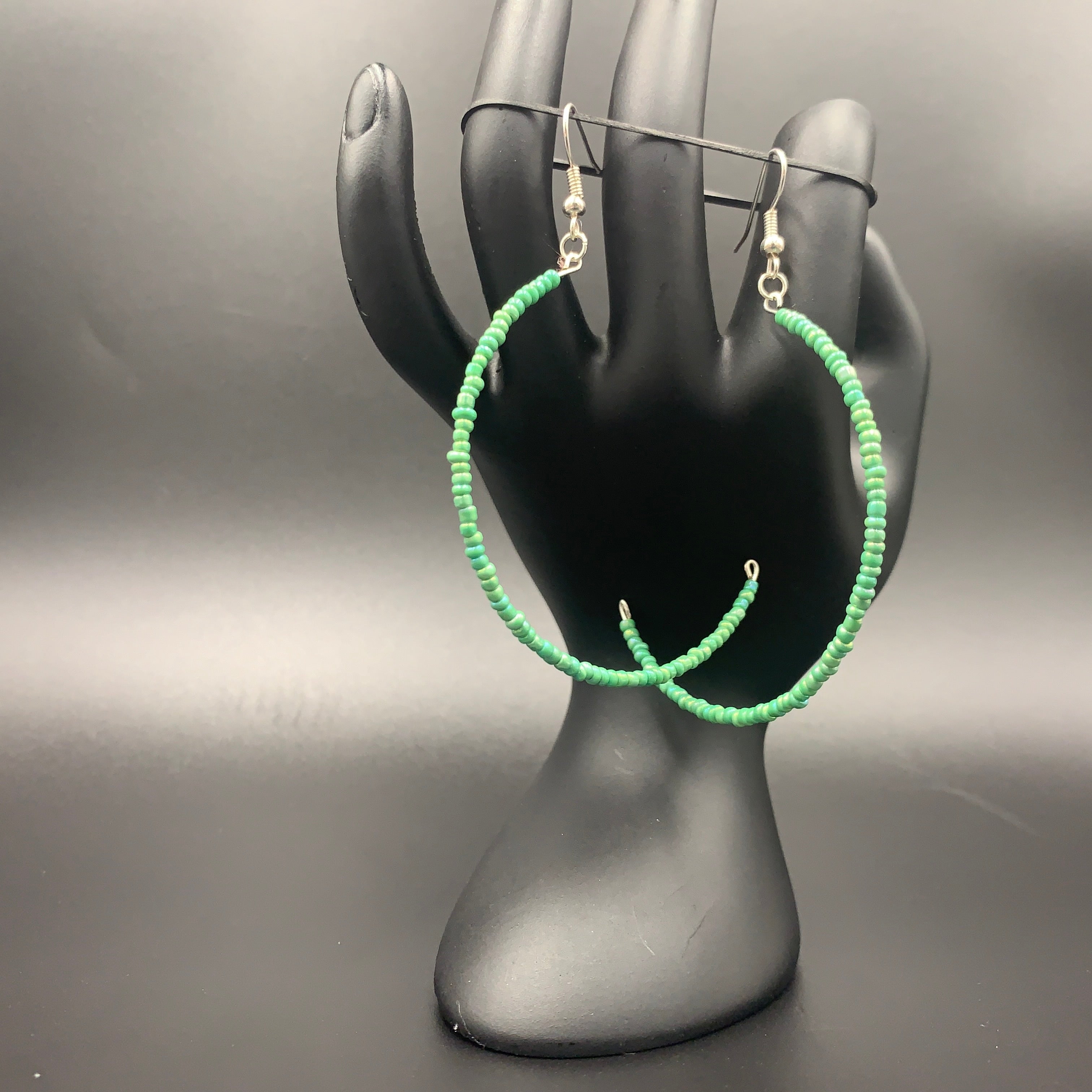 Crescent Hoops: Small Green