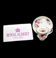 Load image into Gallery viewer, Vintage ROYAL ALBERT Flower of the Month MARCH anemones miniature teacup duo

