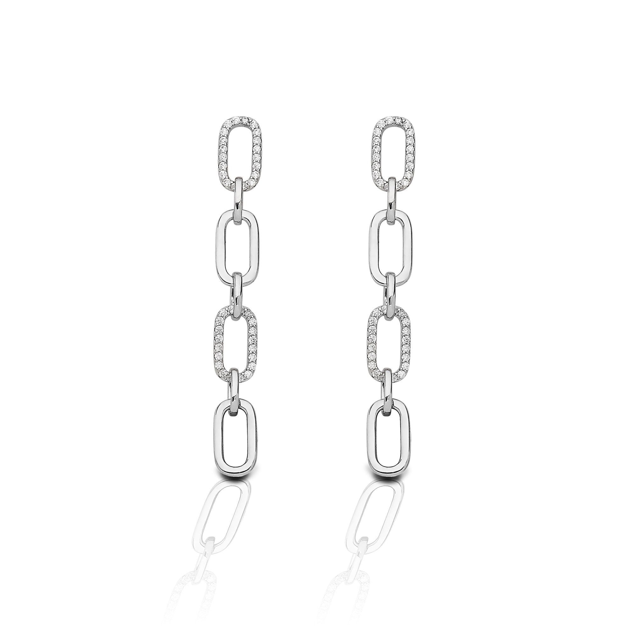 Kelly Statement Earrings in Silver