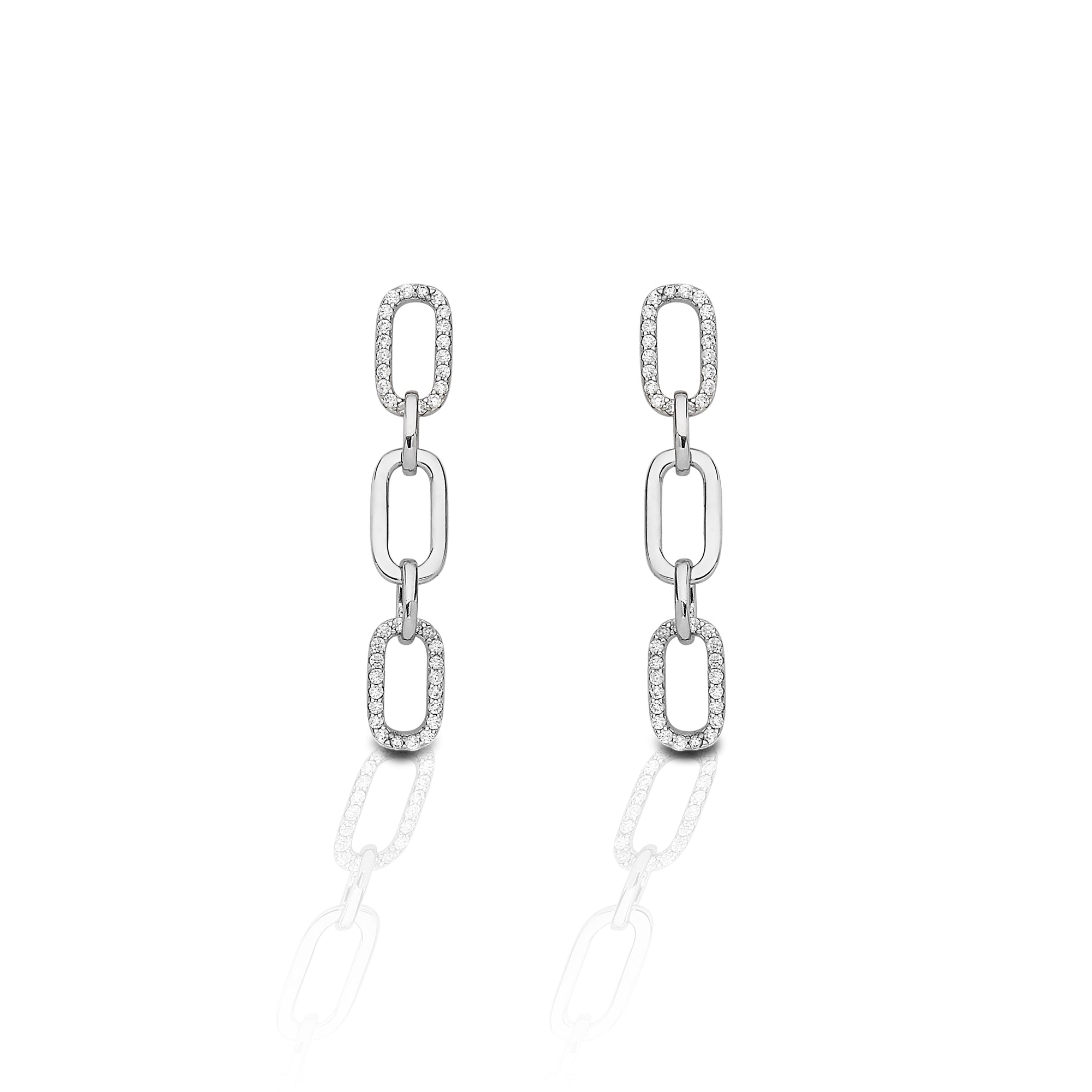 Kelly Statement Earrings in Silver