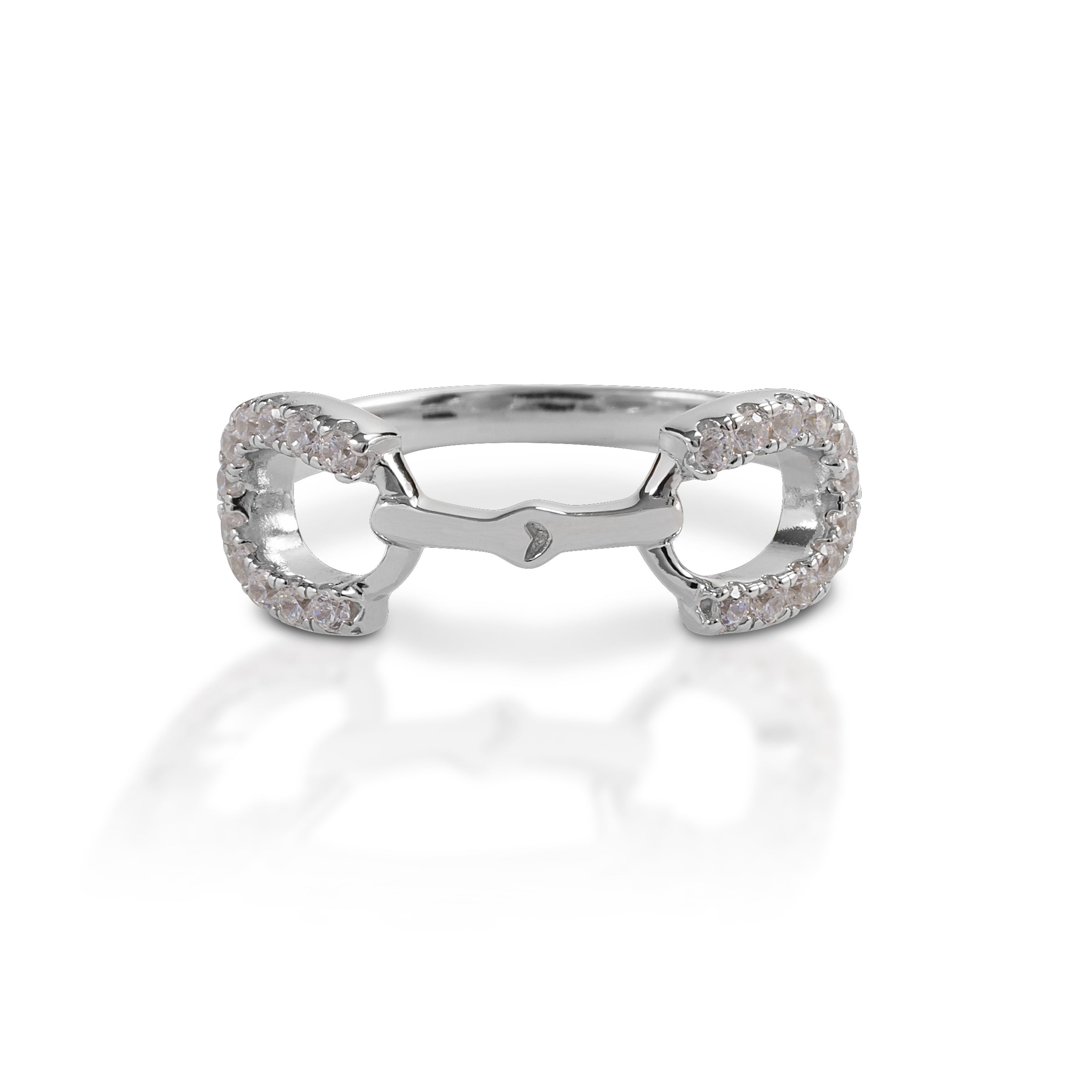 clear horseshoe ring