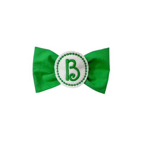 Green Monogram Bow Tie