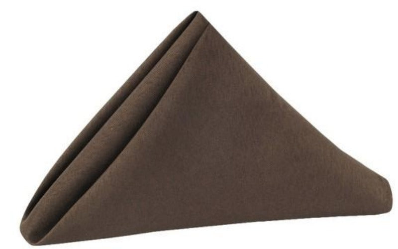 Polyester Brown Napkins 10 Pack