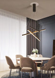 Stair Pendant Lamps Black Chandelier Modern Duplex High-Rise Creative Personality  Led Line Lamp Ul