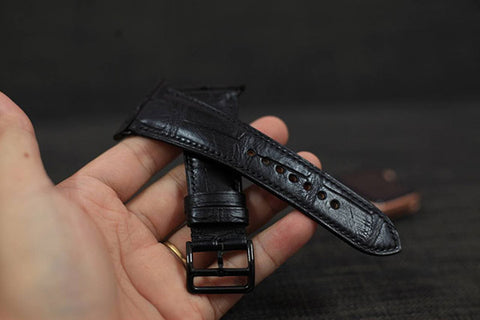 alligator leather watch strap