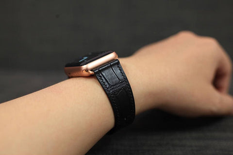 handmade alligator leather watch strap
