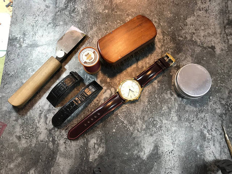 shell cordovan leather watch straps