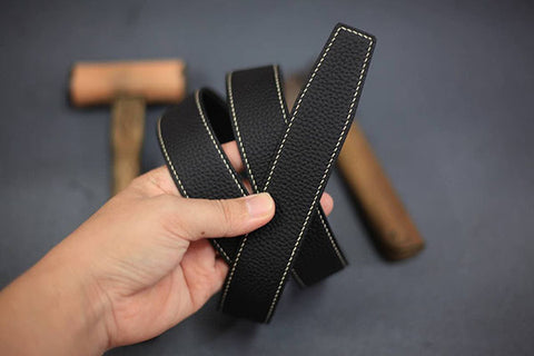 handmade togo leather belt