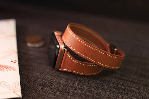 handmade leather watch strap