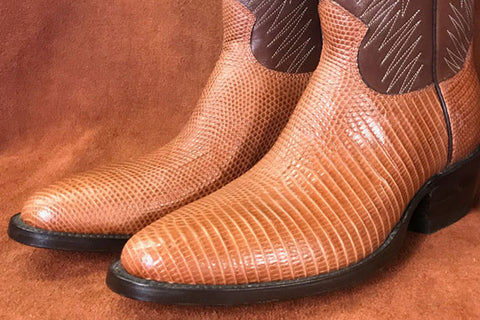 lizard leather boots