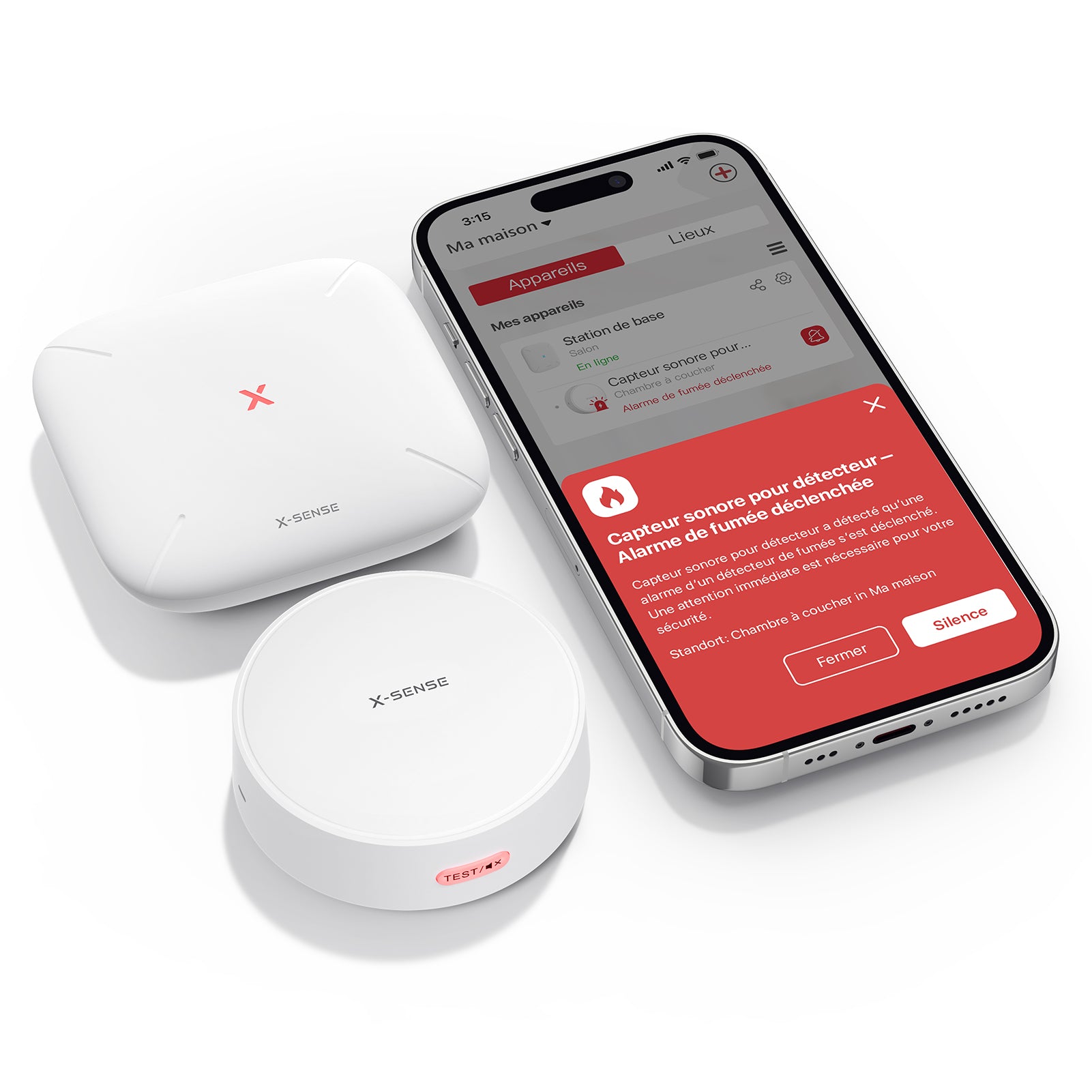 Détecteur de Fumée Wi-FI X-Sense FS31 - Kit Sécurité Maison avec