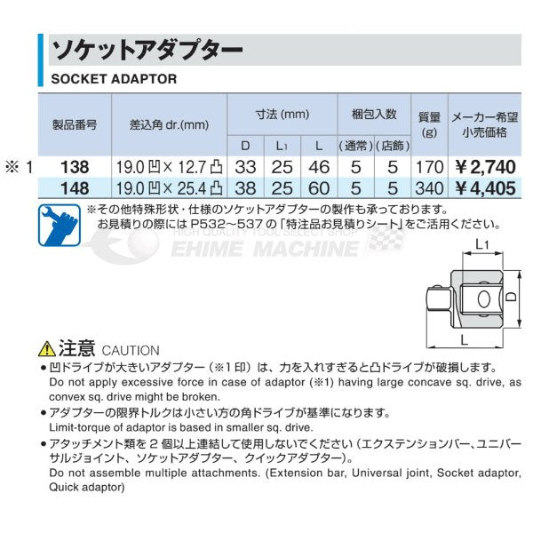 コーケン 19.0sq. MVアグスタ用リヤホイールナットソケット 6405A-2.3