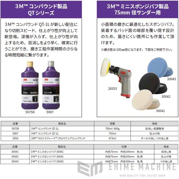 3M QT-1LN QT-2L コンパウンド 板金塗装 磨き - メンテナンス用品