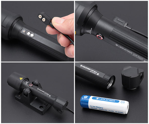 Ledlenser(レッドレンザー) P18R Work LEDフラッシュライト USB充電式 日本正規品 black 小 - 4