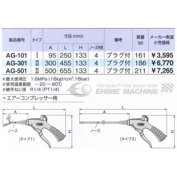 ＴＯＮＥ エアーガン用ノーズ 1個 AGN-501 - 通販 - allianceteck.co.uk