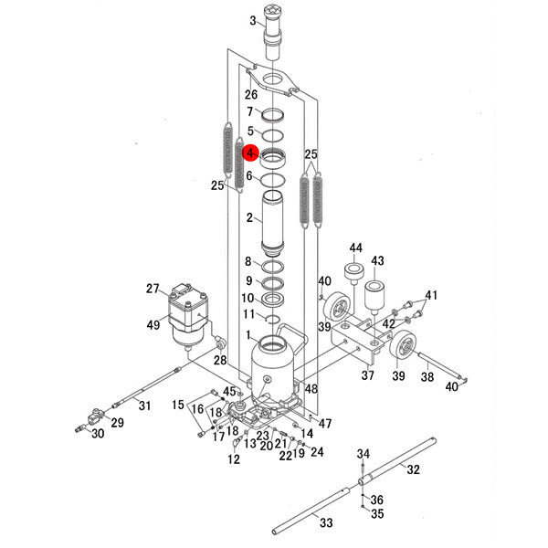 エアーサービスジャッキ ASJ-18AM-2S マサダ MASADA 1.8t 低床 手動 エアー兼用 法人のみ配送 メーカー直送 代引き不可 - 5