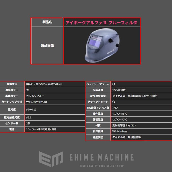 スター電機|スズキッド 液晶式自動遮光溶接面アイボーグαII EB-200A2 1点 - 3