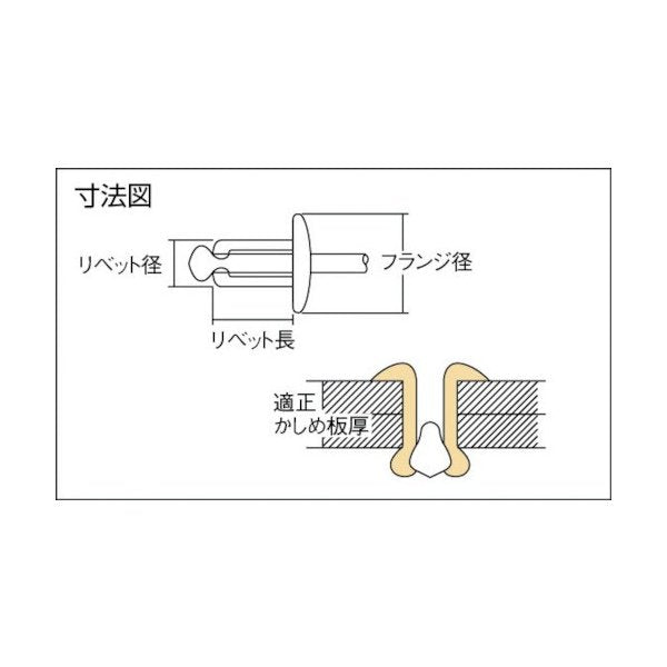 エビ/ブラインドリベット(アルミニウム／ステンレス製) 5-8(1000本入