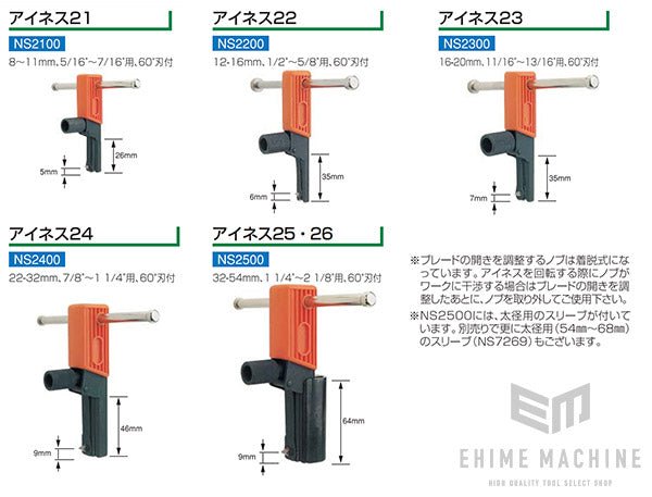 休日 NOGA アイネス内径ねじ山修正工具 NS2400