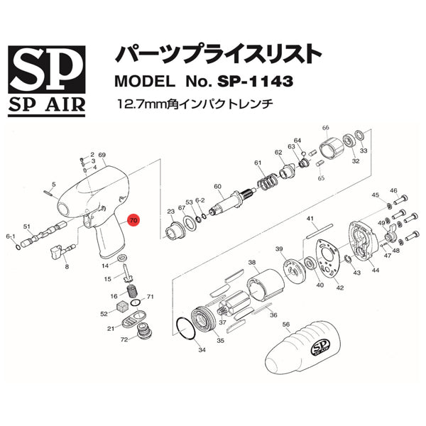 SP インパクトラチェット9.5mm角 SP-7730