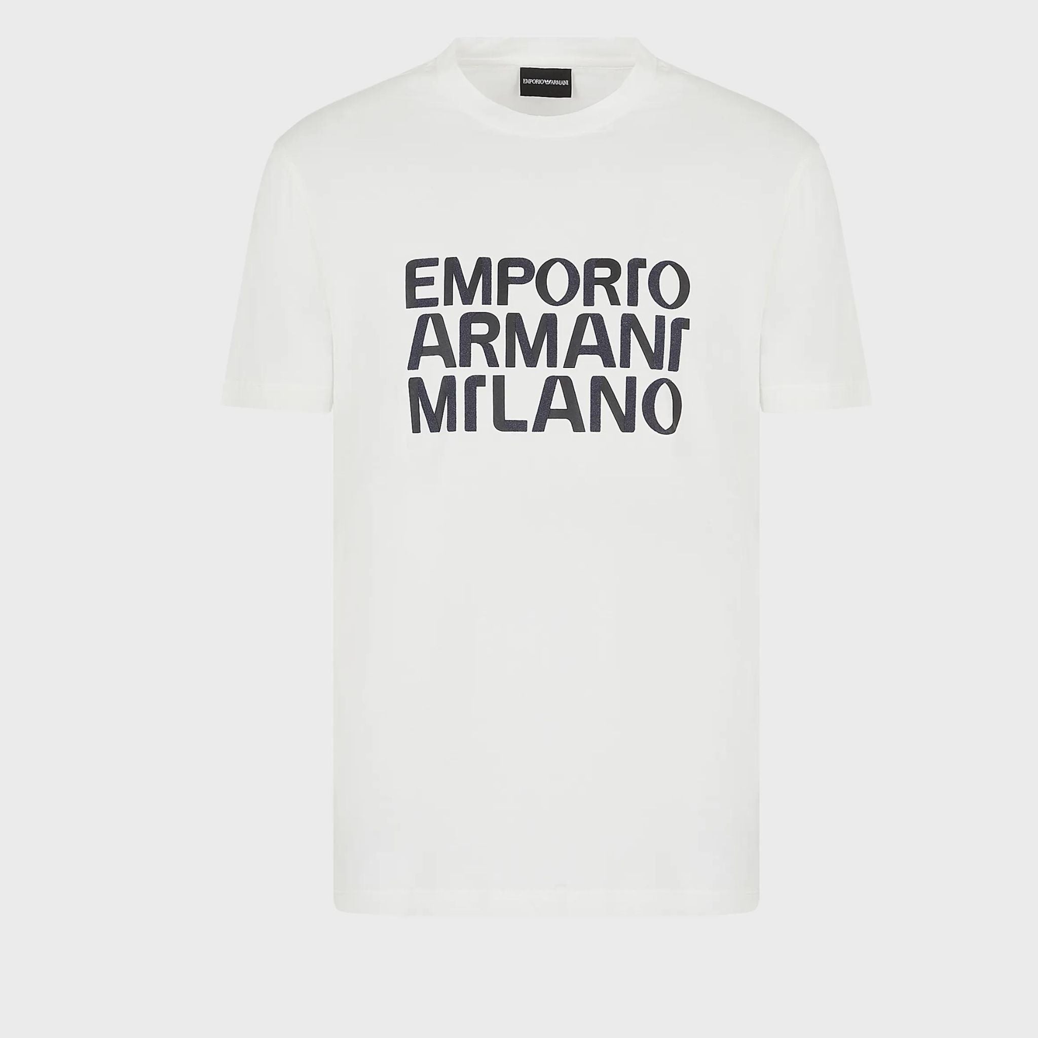 EMPORIO ARMANI MILANO PIMA T-SHIRT-WHITE – THACKERAYS