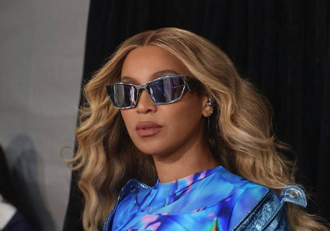 Beyonce wearing silver Givenchy Giv Cut sunglasses on Renaissance Tour